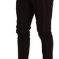 Dolce & Gabbana Brown Striped Men Trousers Cotton Pants