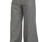 Dolce & Gabbana Black White Checked Men Wide Trouser Pants