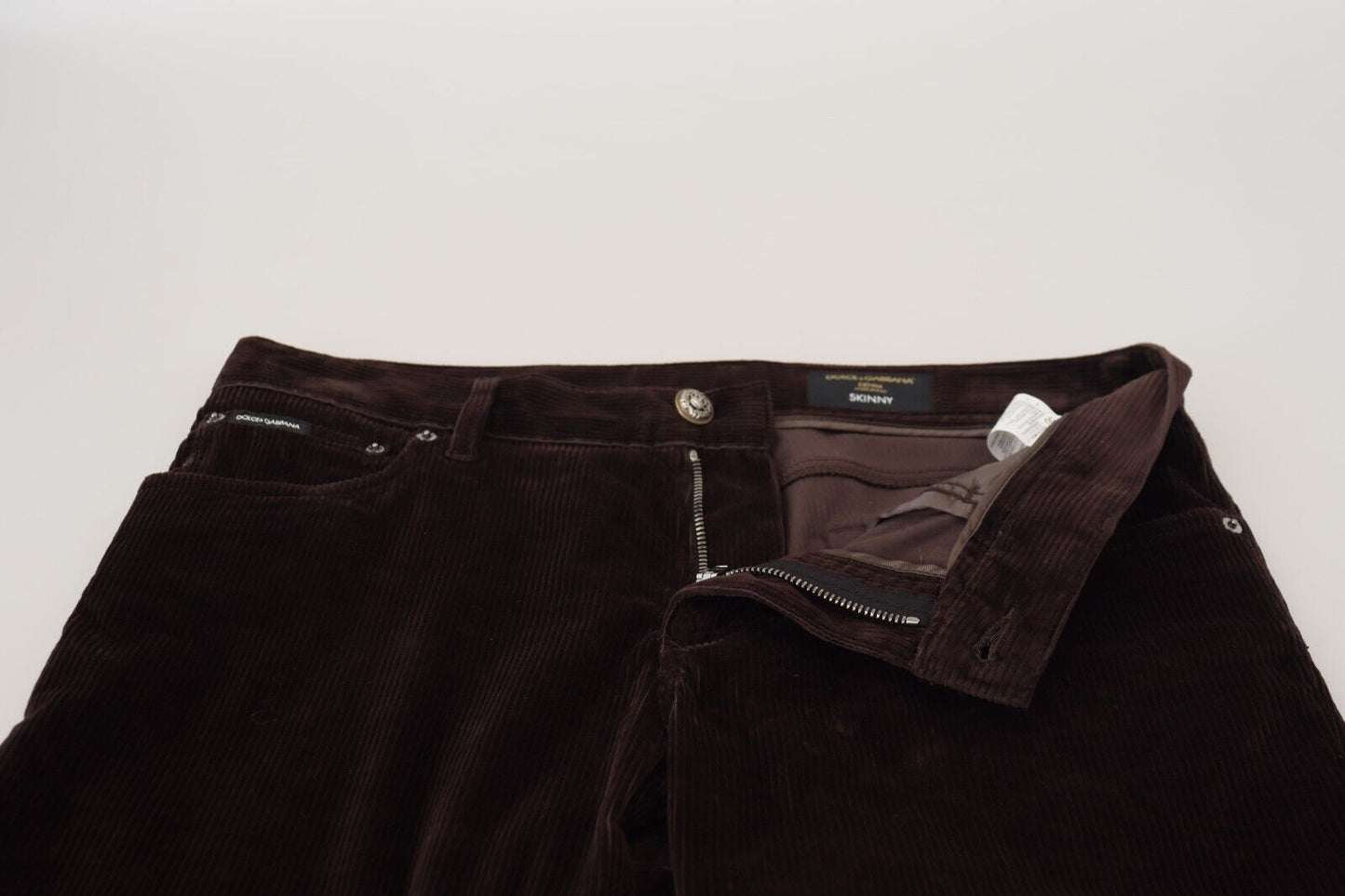 Dolce & Gabbana Brown Corduroy Men Casual Trouser Pants