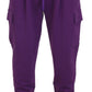 Dolce & Gabbana Purple Cotton Cargo Sweatpants Jogging Pants