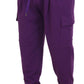 Dolce & Gabbana Purple Cotton Cargo Sweatpants Jogging Pants