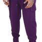 Dolce & Gabbana Purple Cotton Cargo Sweatpants Jogging Pants