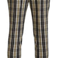 BENCIVENGA Multicolor Checkered Cotton Straight Fit Men Pants