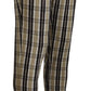 BENCIVENGA Multicolor Checkered Cotton Straight Fit Men Pants