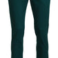 BENCIVENGA Green Straight Fit Men Formal Trousers Pants