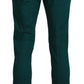 BENCIVENGA Green Straight Fit Men Formal Trousers Pants