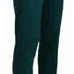 BENCIVENGA Green Straight Fit Men Formal Trousers Pants