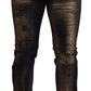 Dolce & Gabbana Black Gold Dusting Cotton Casual Denim Jeans