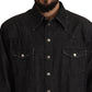 Dolce & Gabbana Gray Cotton Stretch Button Down Denim Shirt