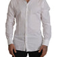 Dolce & Gabbana White Slim Fit Cotton Formal Dress Shirt