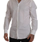 Dolce & Gabbana White Slim Fit Cotton Formal Dress Shirt