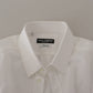 Dolce & Gabbana White Slim Fit Cotton Formal Dress Shirt