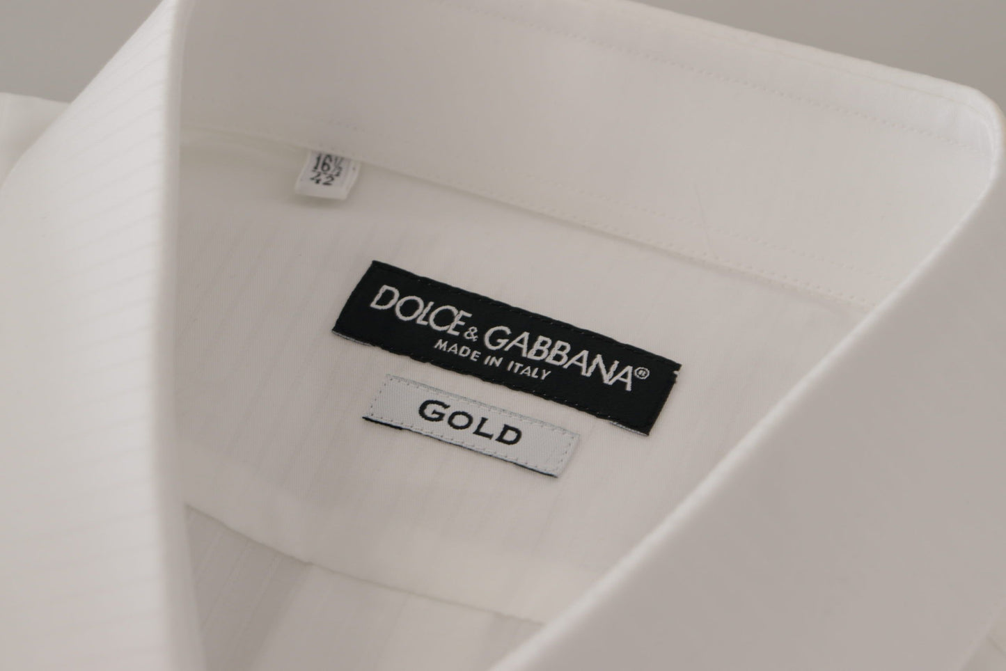 Dolce & Gabbana White Slim Fit Cotton Formal Dress Shirt