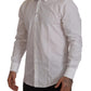 Dolce & Gabbana White Cotton Dress Formal MARTINI Shirt