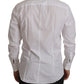 Dolce & Gabbana White Cotton Dress Formal MARTINI Shirt