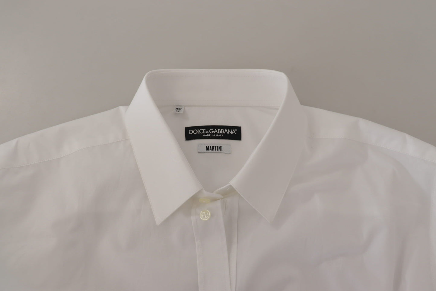 Dolce & Gabbana White Cotton Dress Formal MARTINI Shirt