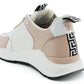 Versace Light Pink and White Calf Leather Sneakers