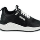 Versace Black and White Calf Leather Sneakers