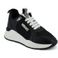 Versace Black and White Calf Leather Sneakers