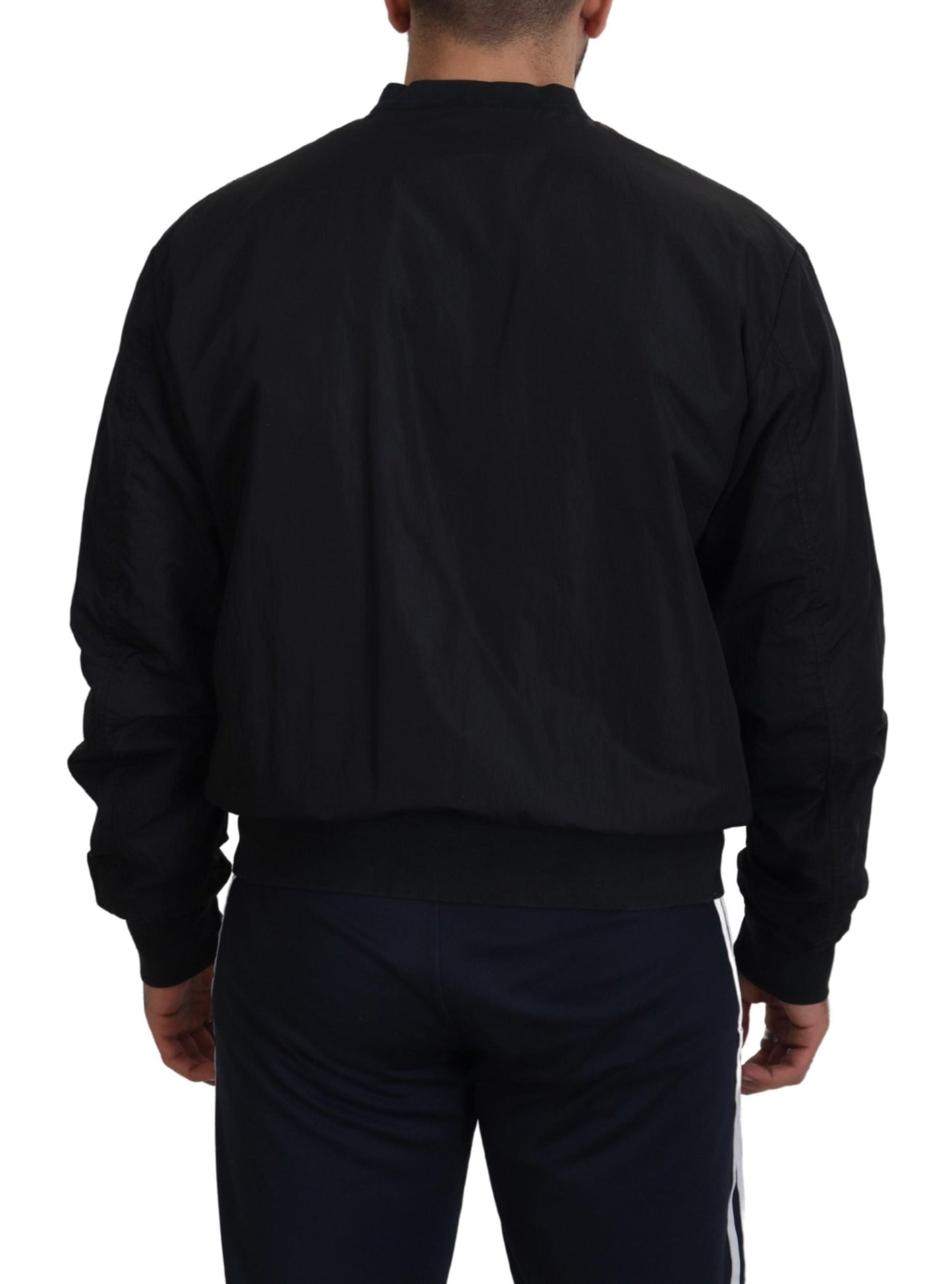 Dolce & Gabbana Black Logo Bomber Jacket