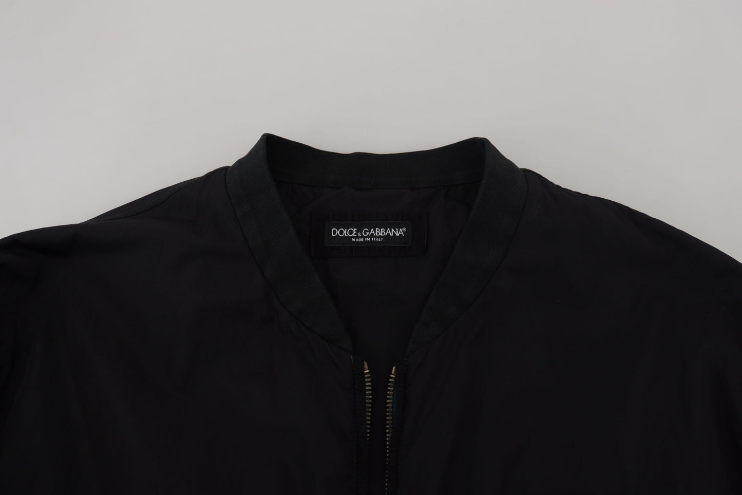 Dolce & Gabbana Black Logo Bomber Jacket