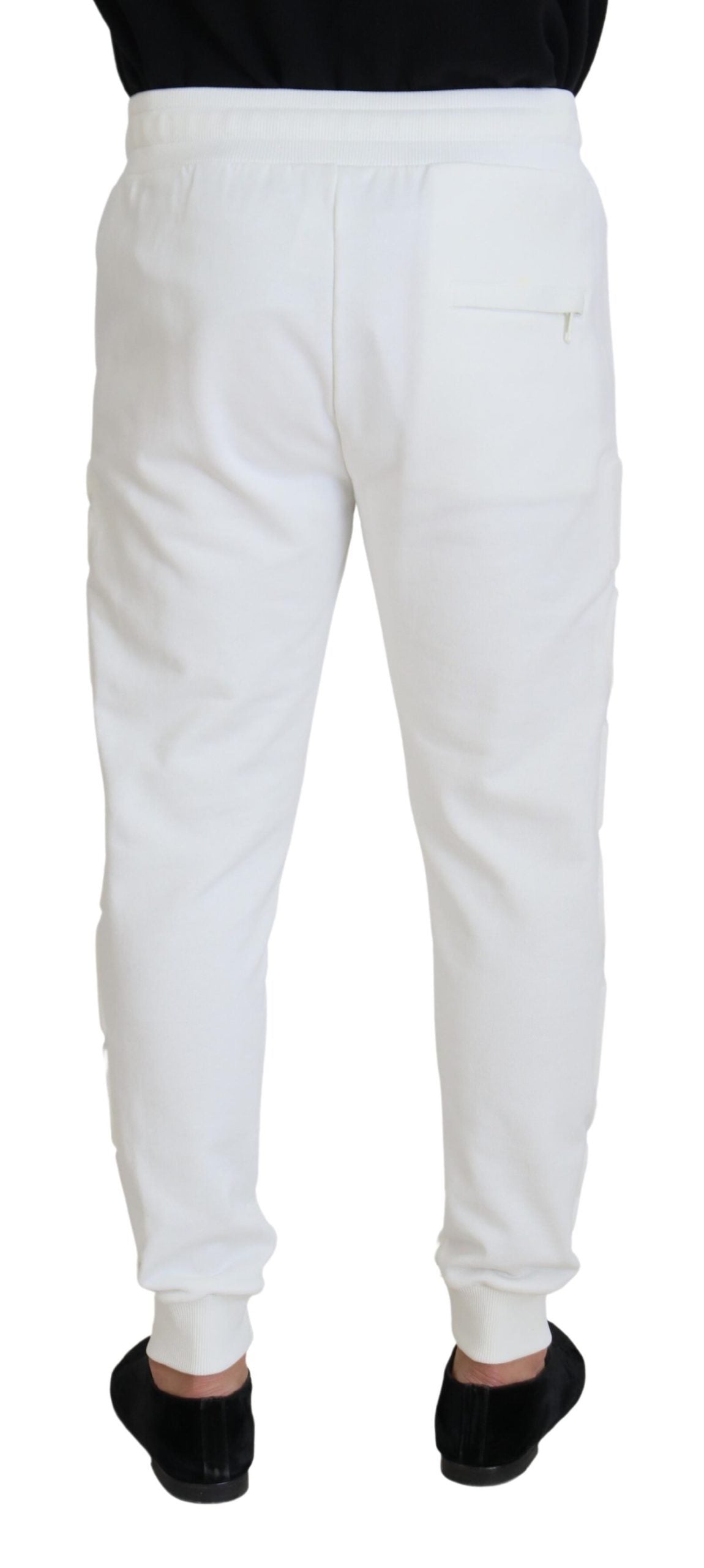 Dolce & Gabbana White Sport Logo Cotton Sweatpants Trousers Pants