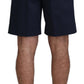 Dolce & Gabbana Blue Chinos Cotton Stretch Casual Shorts