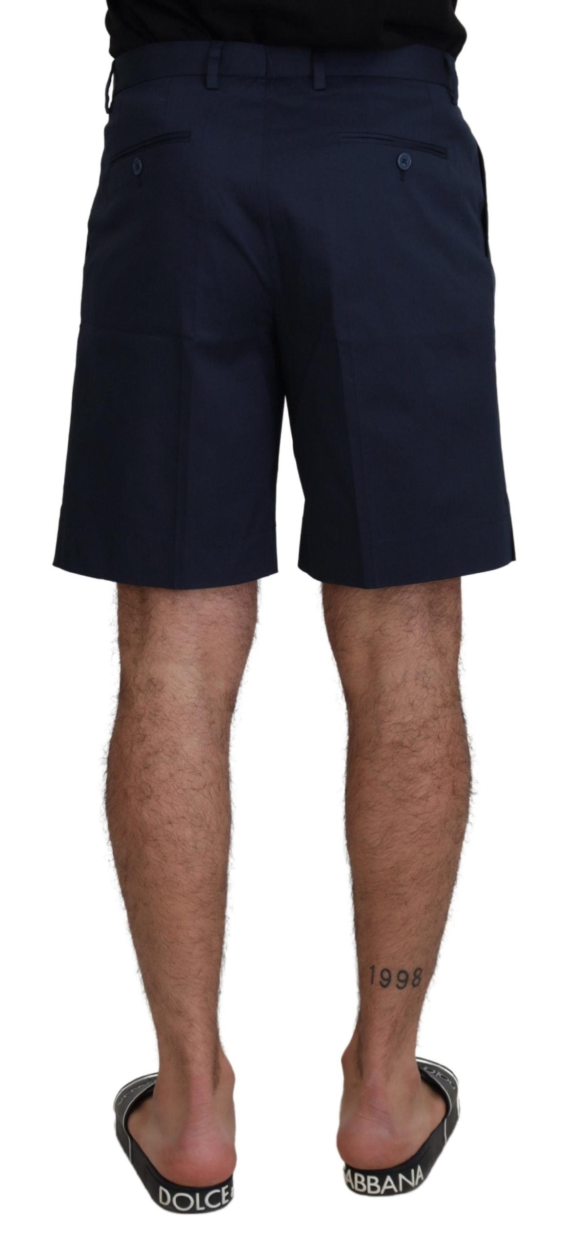 Dolce & Gabbana Blue Chinos Cotton Stretch Casual Shorts