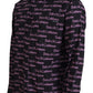 Dolce & Gabbana Black Purple Logo Slim Fit Shirt