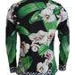 Dolce & Gabbana Multicolor Floral Slim Gold Formal Shirt