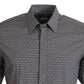 Dolce & Gabbana Gray Brown GOLD Slim Fit Shirt