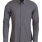 Dolce & Gabbana Gray Brown GOLD Slim Fit Shirt