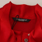 Dolce & Gabbana Red Ascot Collar Blouse