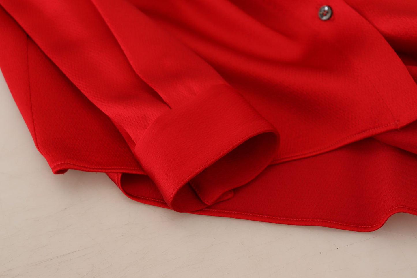 Dolce & Gabbana Red Ascot Collar Blouse