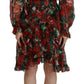 Dolce & Gabbana Red Floral Geranium A-line Dress