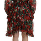 Dolce & Gabbana Red Floral Geranium A-line Dress