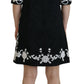 Dolce & Gabbana Black Lace Trim Half Sleeves A-line Dress