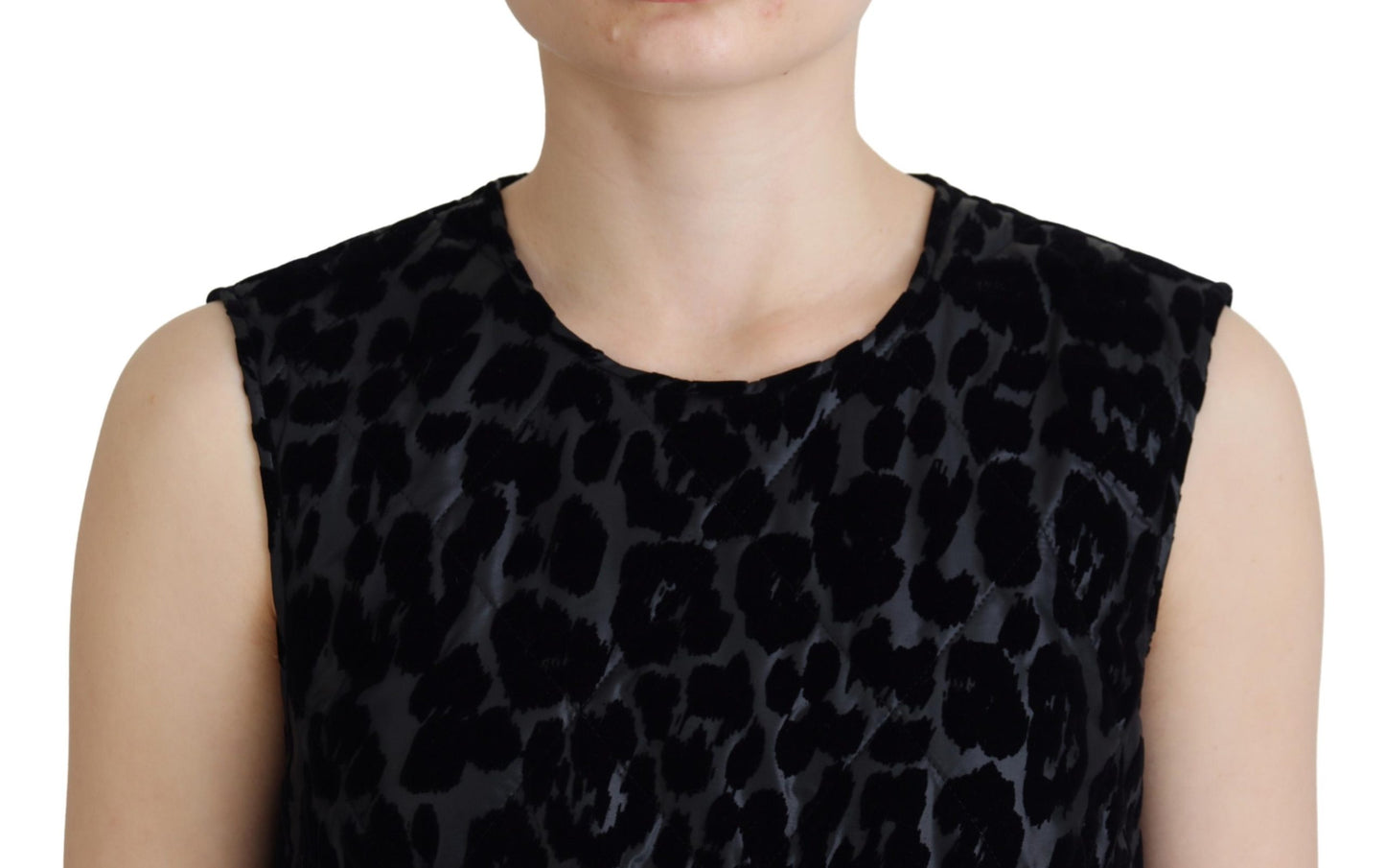 Dolce & Gabbana Black Leopard Shift Mini Dress