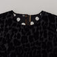 Dolce & Gabbana Black Leopard Shift Mini Dress