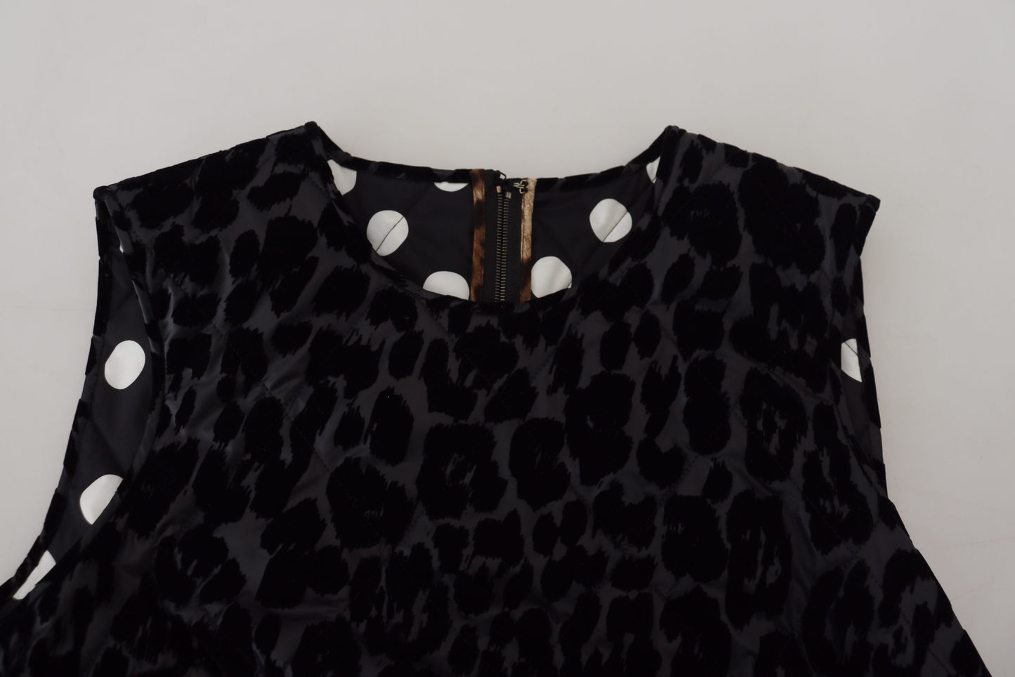 Dolce & Gabbana Black Leopard Shift Mini Dress