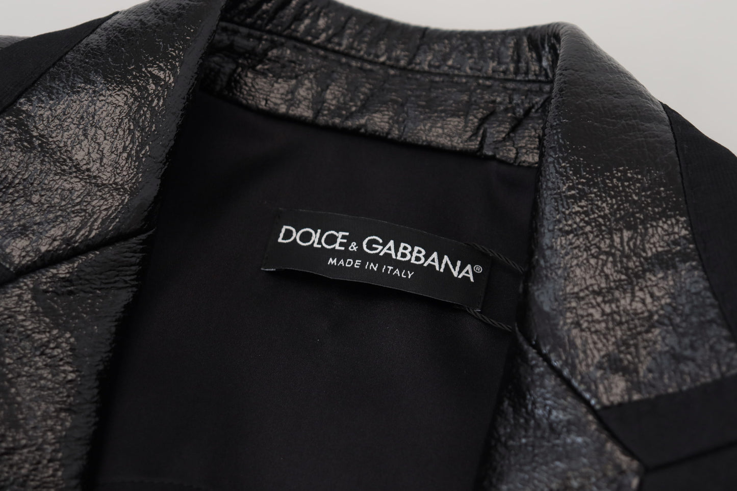 Dolce & Gabbana Black Long Sleeves Cropped Blazer Jacket