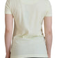 Dolce & Gabbana Yellow Havanity Round Neck Tee Cotton T-shirt