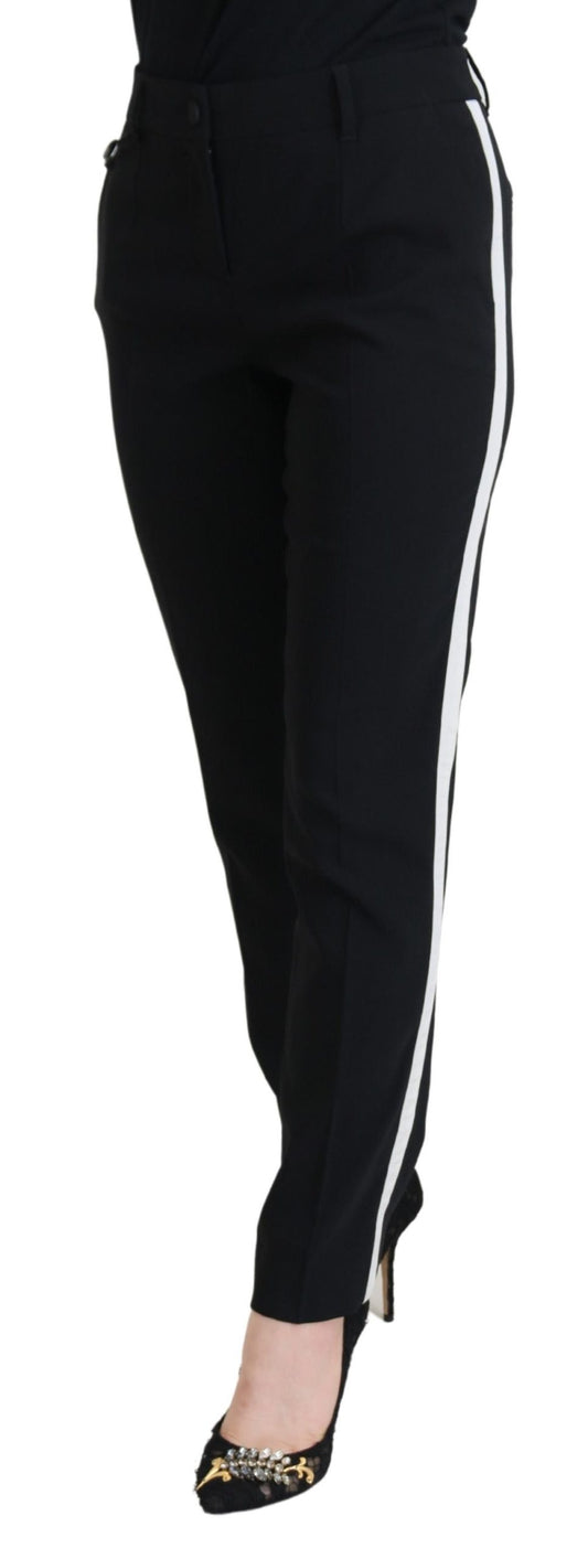 Dolce & Gabbana Black High Waist Women Pants