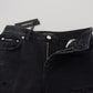 Dolce & Gabbana Black Cotton Tattered High Waist Denim Jeans