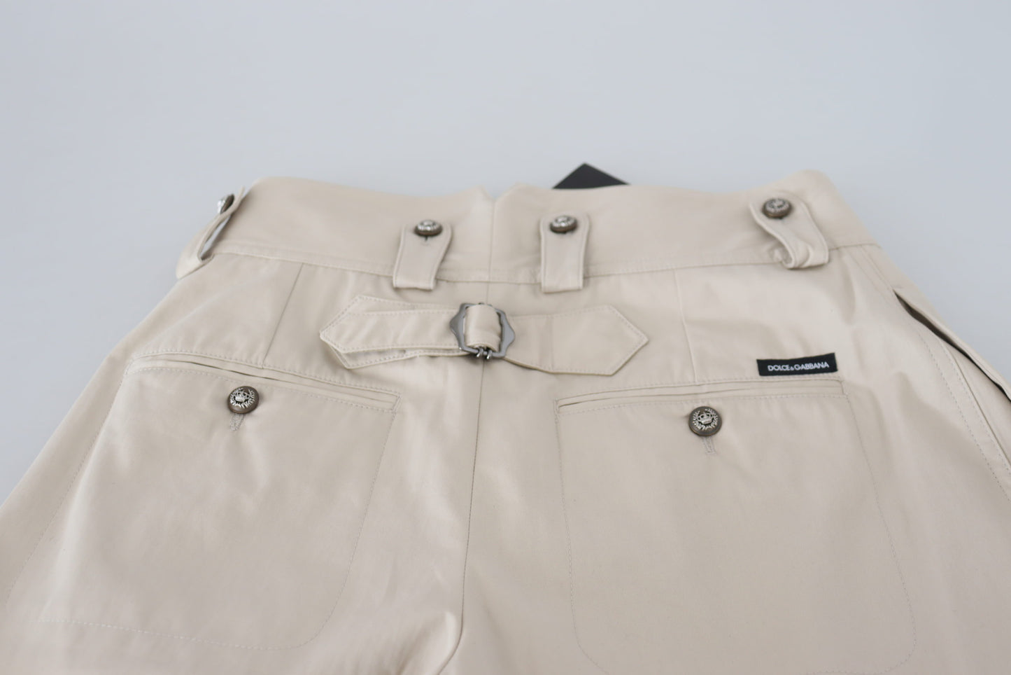 Dolce & Gabbana Beige High Waist Women Pants