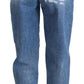 Dolce & Gabbana Blue Washed Cotton Tattered Denim Jeans