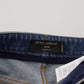 Dolce & Gabbana Blue Cotton Skinny High Waist Denim Jeans