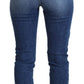 Dolce & Gabbana Blue Cotton High Waist Skinny Denim Jeans