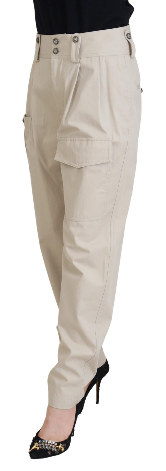 Dolce & Gabbana Beige Cotton Women Cargo Pants