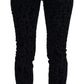 Dolce & Gabbana Black Leopard Skinny Denim Jeans